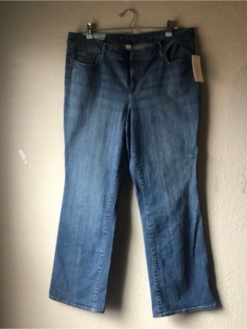 New Sonoma Jeans Women’s Casual Mid Rise Demi Bootcut Denim Blue Jeans Size 16